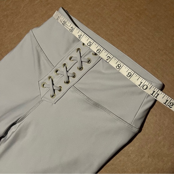 We Wore What light grey leggings with mock lace up detail, size S/P NWOT - Picture 6 of 12